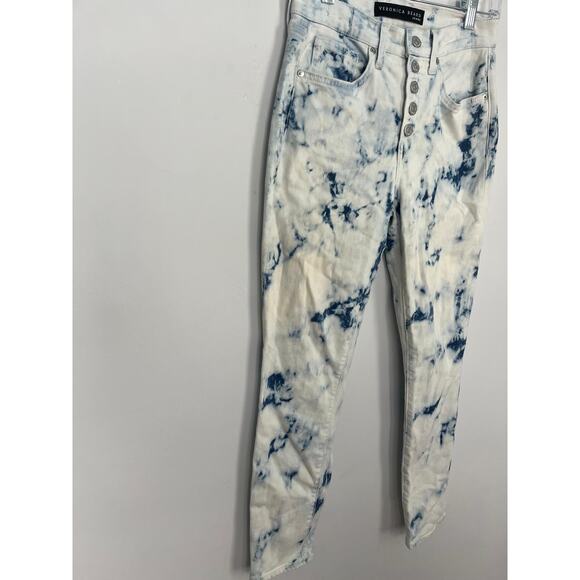 Veronica Beard Jeans Tie Dye Skinny Pants Women Size 26 High Rise Button Fly - Picture 8 of 10